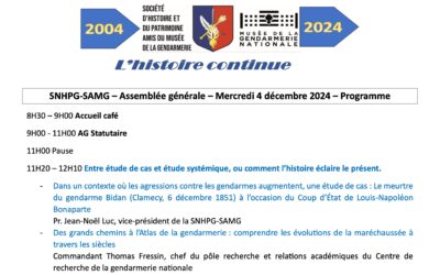 Mercredi 4 décembre 2024 : la SNHPG-SAMG tiendra son assemblée générale